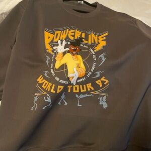 Powerline World Tour '95 Graphic Sweater - Gray